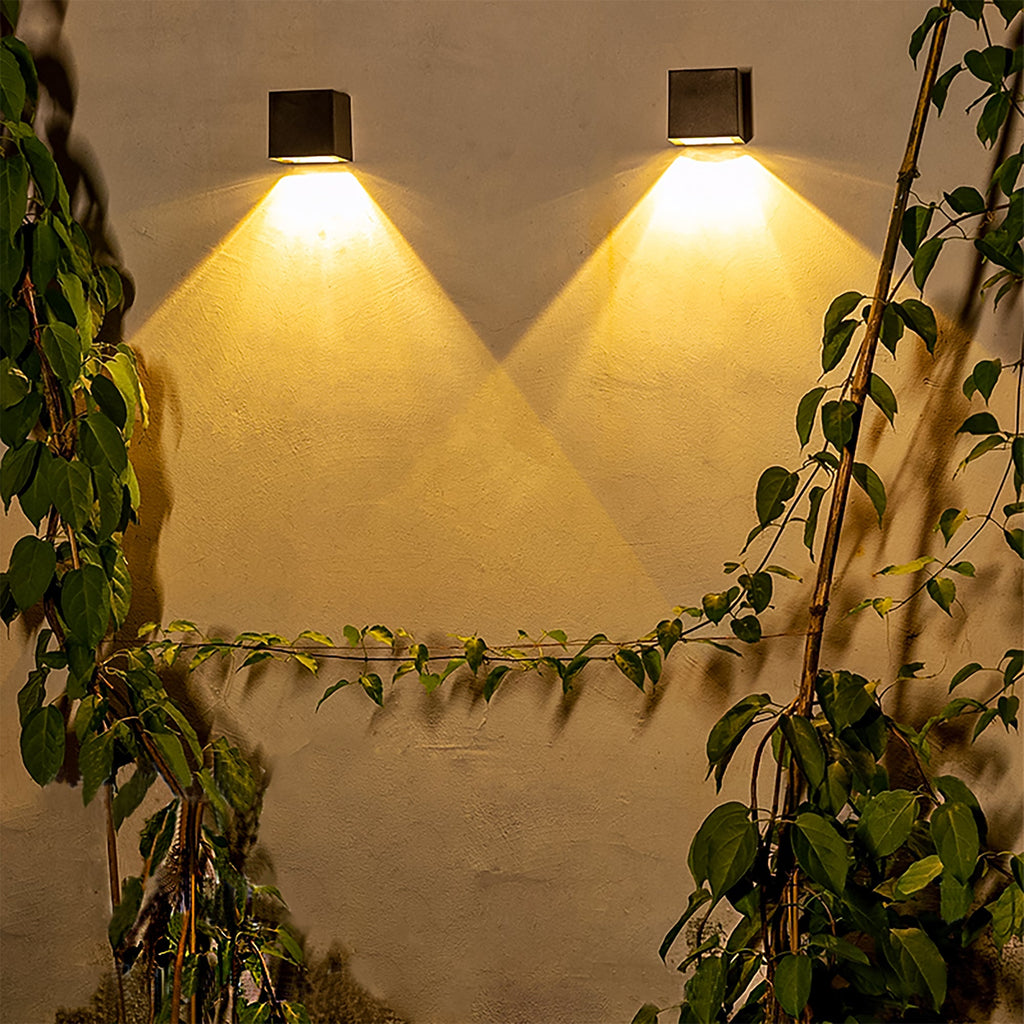 Multi-Color Solar Cube Wall Lights-2